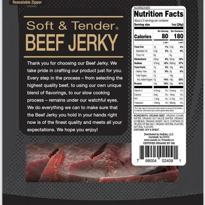 Beef Jerky Chipotle (Organic 100% Grass-Fed)