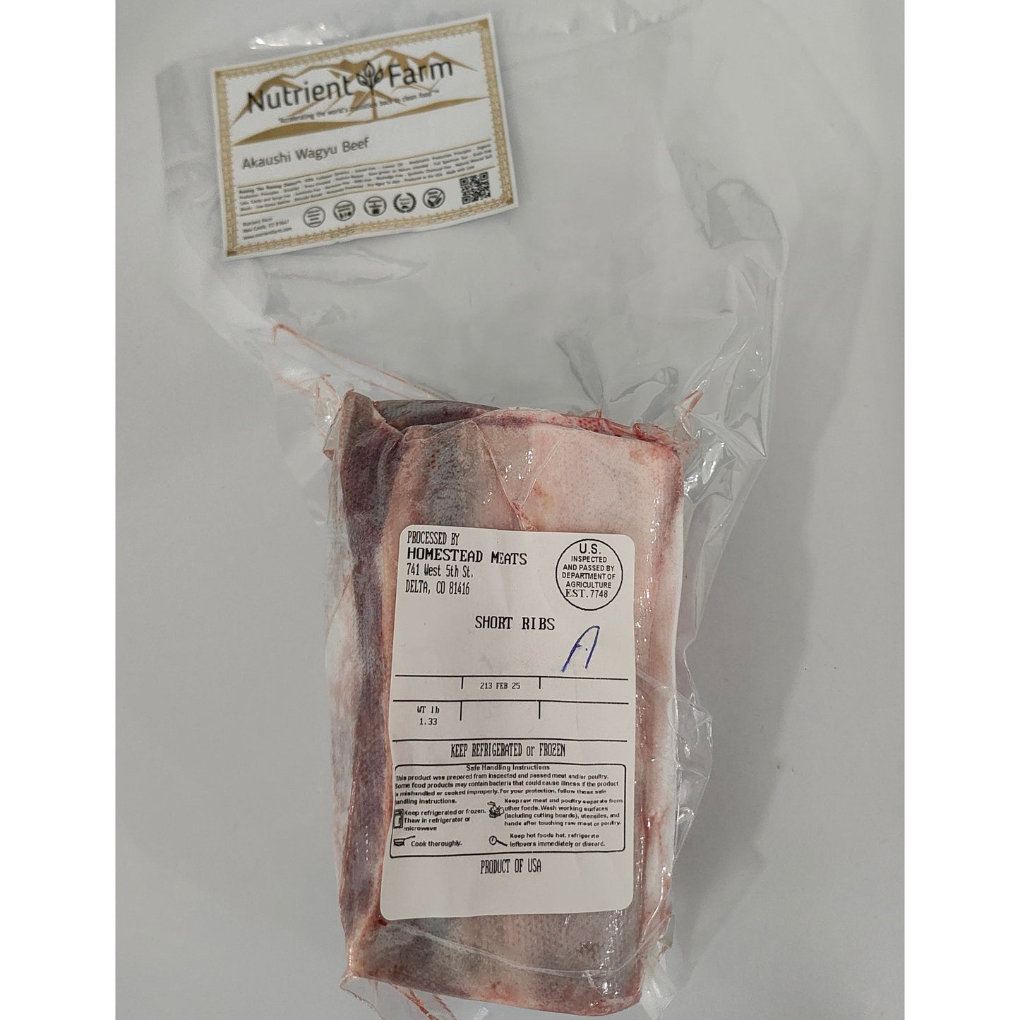 Short Ribs (100% Grassfed Akaushi Wagyu Beef)