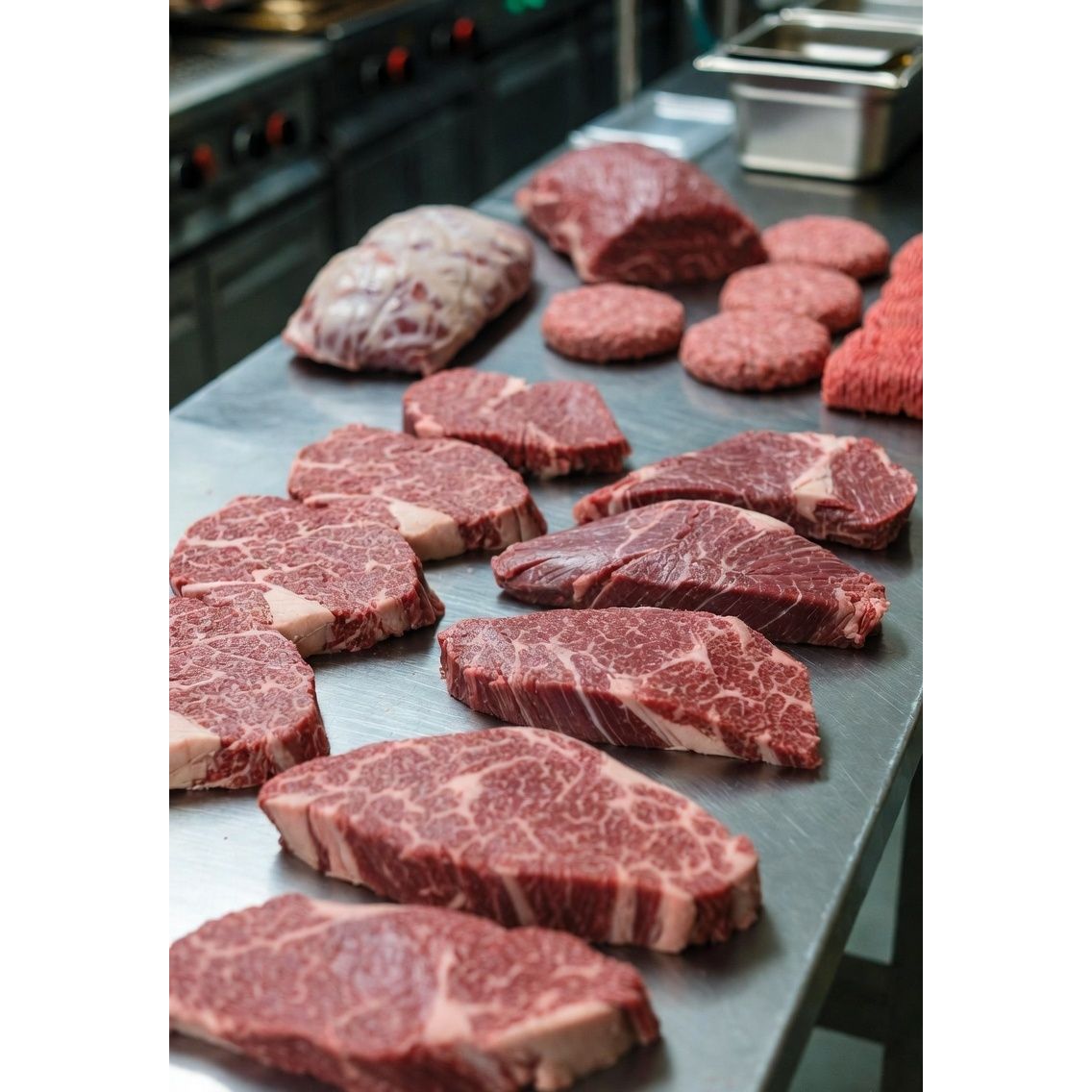 Caja a granel de carne Wagyu biodinámica sin cereales estándar