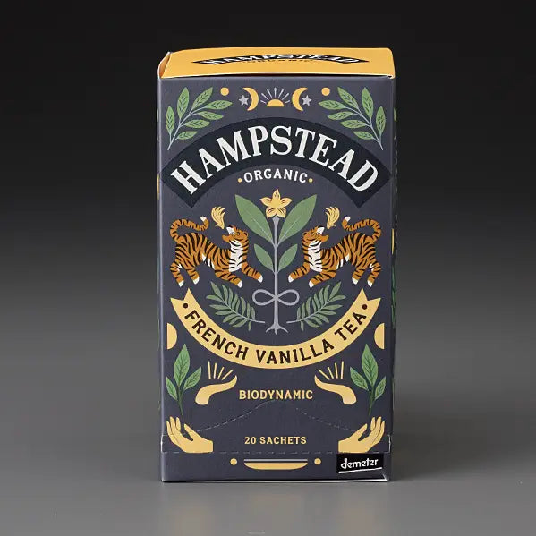 French Vanilla Black 20 Teabags (Biodynamic Organic)