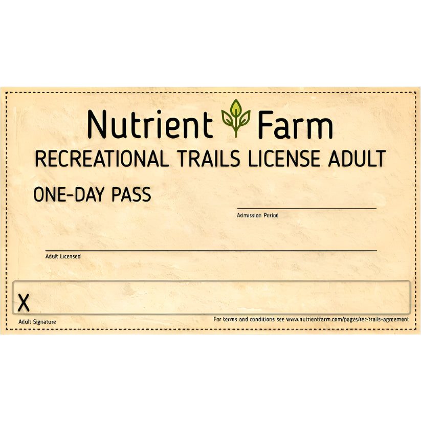 Recreational Trails Adult One Day Permit - Nutrient Farm