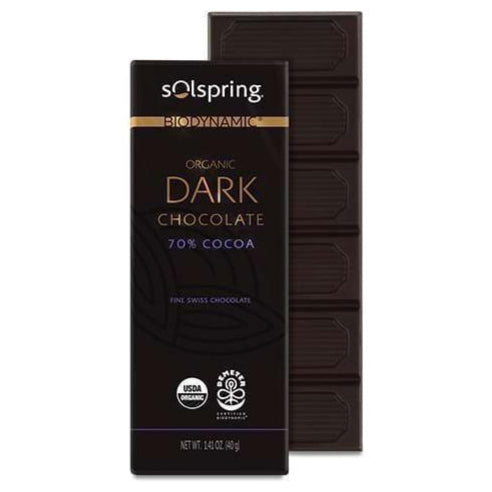 Solspring® Dark Chocolate Bars, Biodynamic® Organic - Nutrient Farm