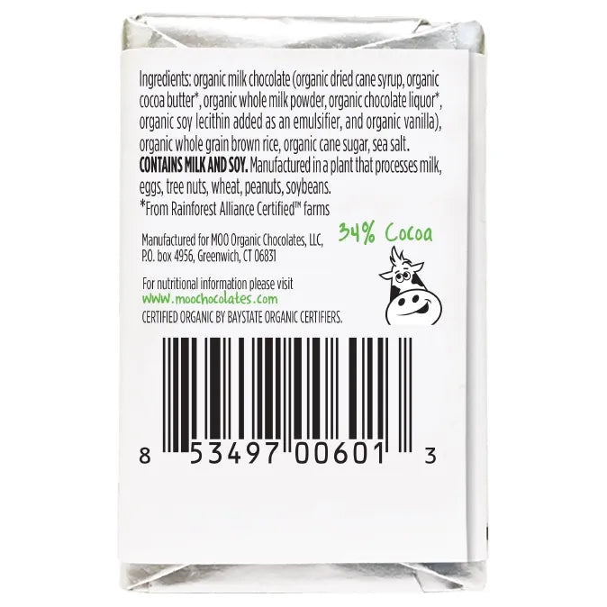 Rice Crisps & Milk Chocolate Mini Bar (Organic)