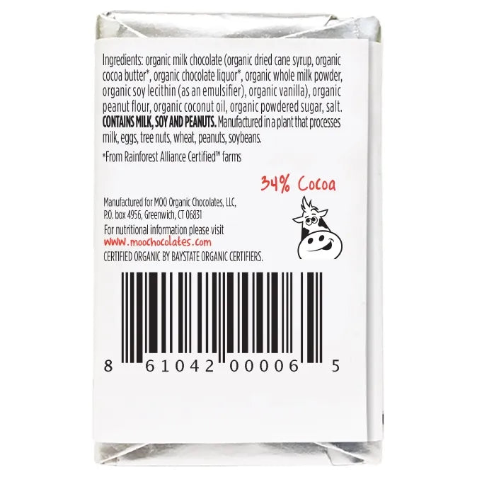 Peanut Butter & Milk Chocolate Mini Bar (Organic)