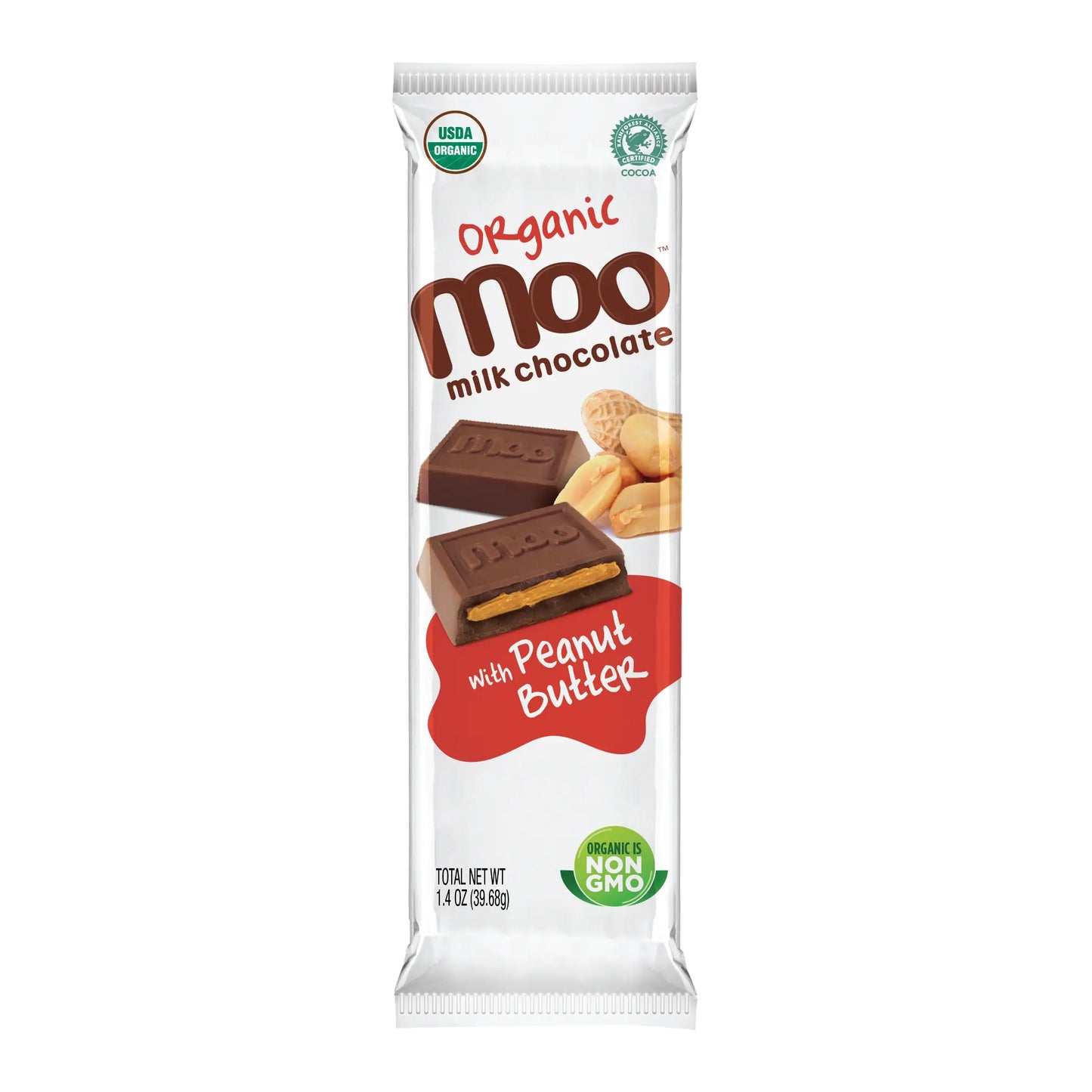 Peanut Butter & Milk Chocolate Large Bar (Organic)