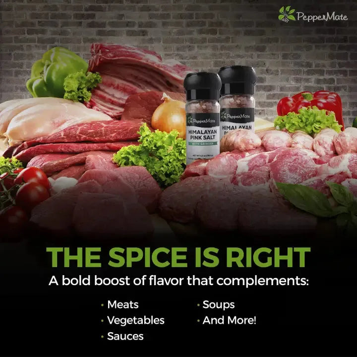 Himalayan Pink Salt Grinder in glass