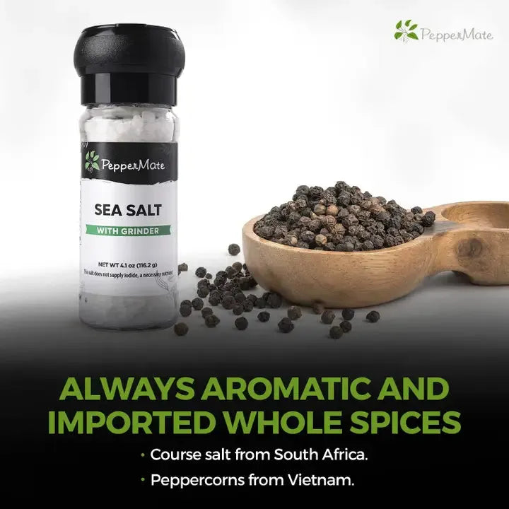 Sea Salt Grinder in glass