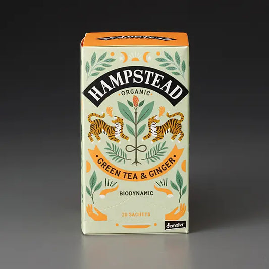 Green Tea & Ginger 20 Teabags (Biodynamic Organic)