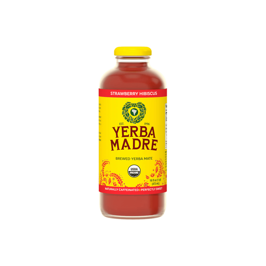 Yerba Madre Tereré Strawberry Hibiscus in Glass (Organic)