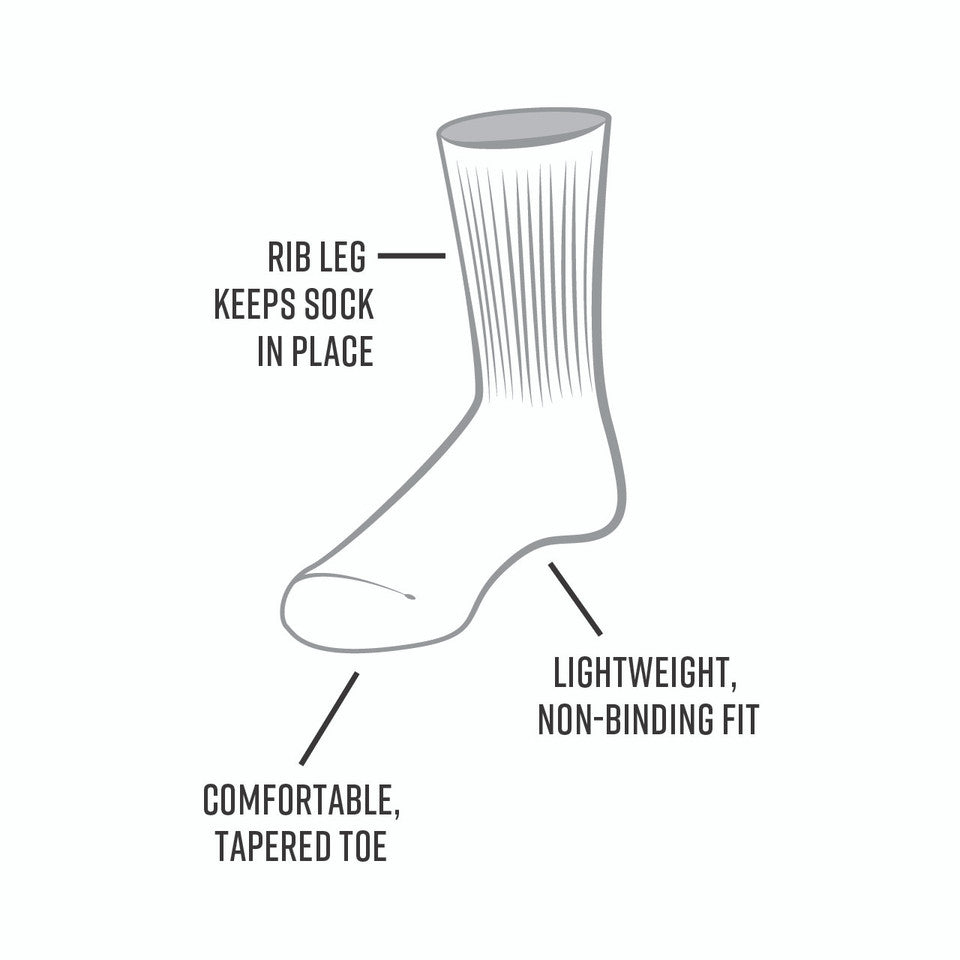 Cotton Lightweight Crew Socks (Organic)