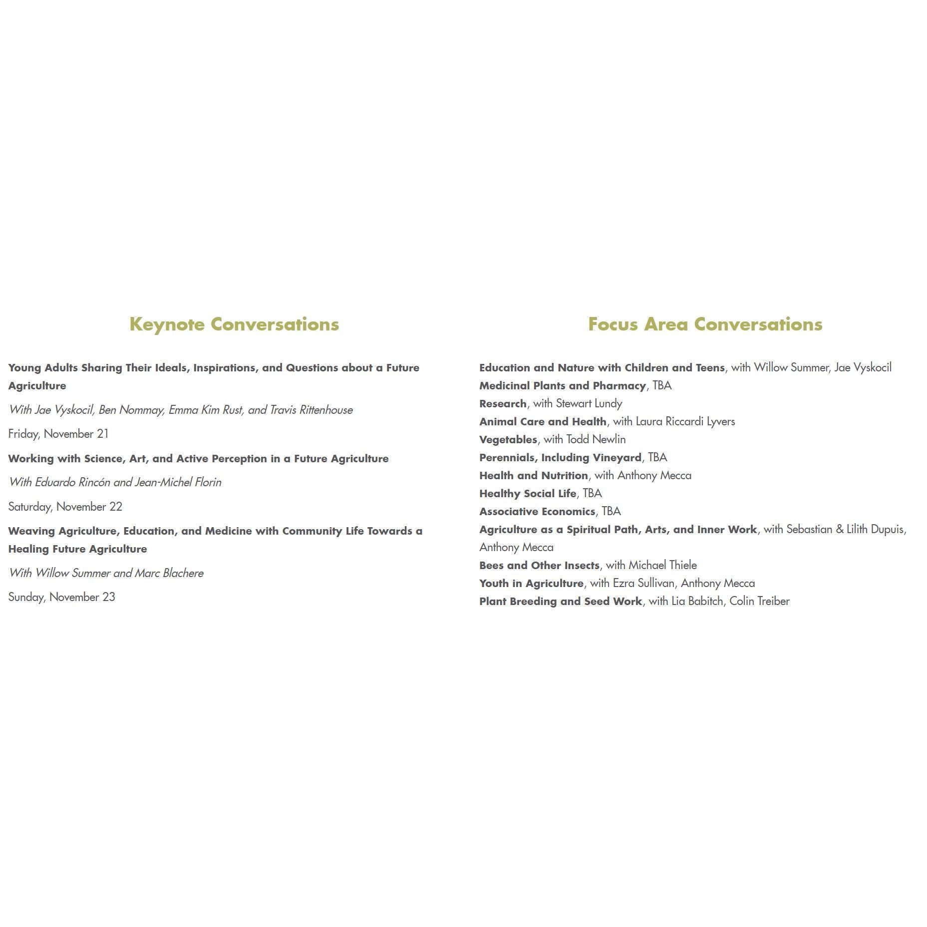 2025-11-21 Friday thru 23 Sunday 2025 Online Biodynamic Conference (3rd Party Event)