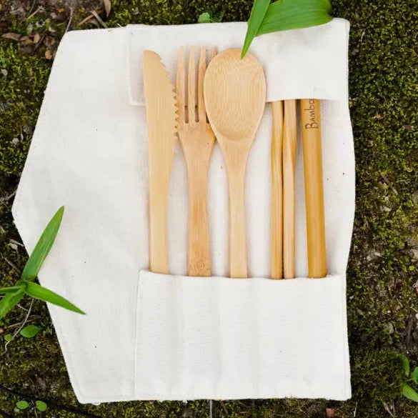 Bamboo Travel Cutlery Set
