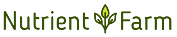 Nutrient farm logo on a black background.