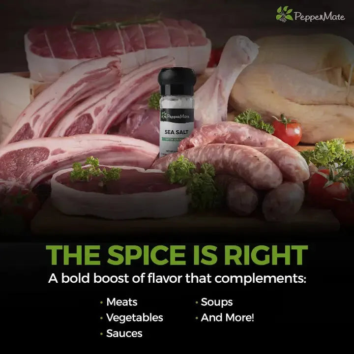 Sea Salt Grinder in glass