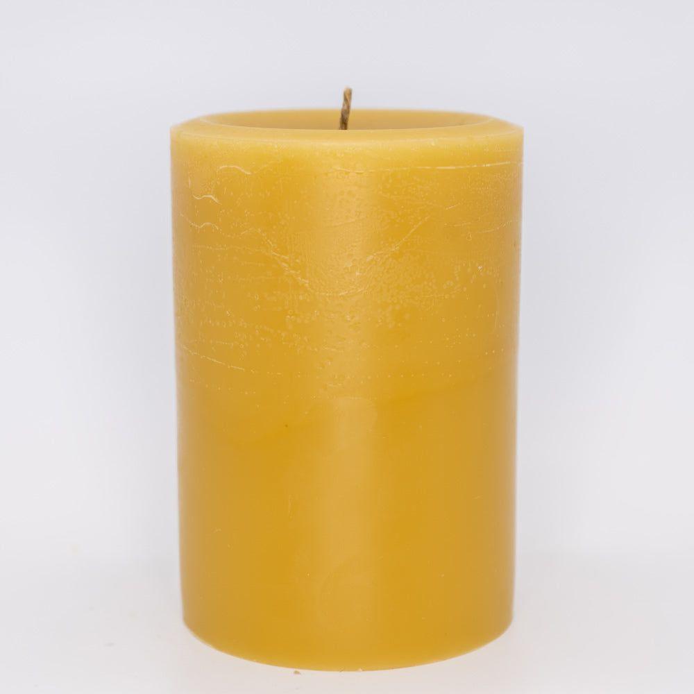 Syrup-free Carniolan Beeswax Candle Cylinder 3x4 - Nutrient Farm