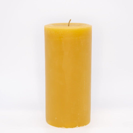 Syrup-free Carniolan Beeswax Candle Cylinder 3x6 - Nutrient Farm