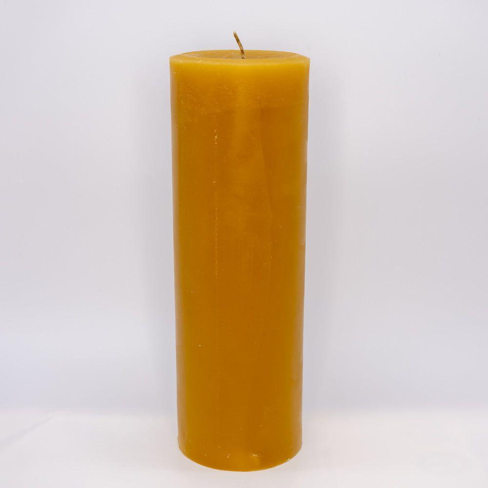 Syrup-free Carniolan Beeswax Candle Cylinder 3x9 - Nutrient Farm