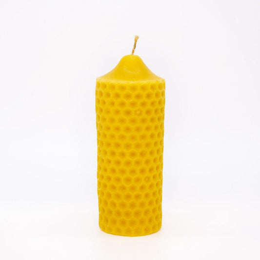Syrup-free Carniolan Beeswax Candle Cylinder Honeycomb - Nutrient Farm