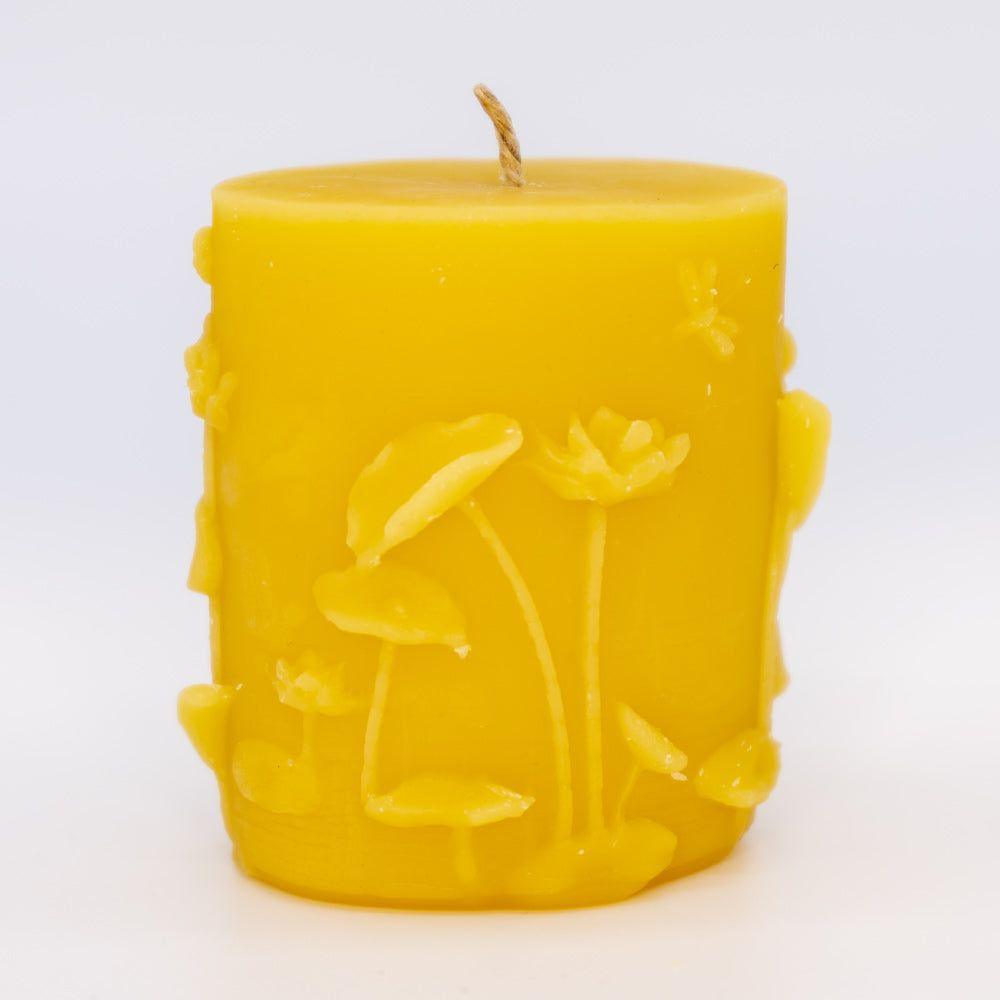 Syrup-free Carniolan Beeswax Candle Fairy Chasing Dragonflies - Nutrient Farm