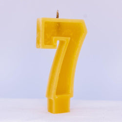 Syrup-free Carniolan Beeswax Candle Number 7 - Nutrient Farm