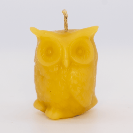 Syrup-free Carniolan Beeswax Candle Owl - Nutrient Farm