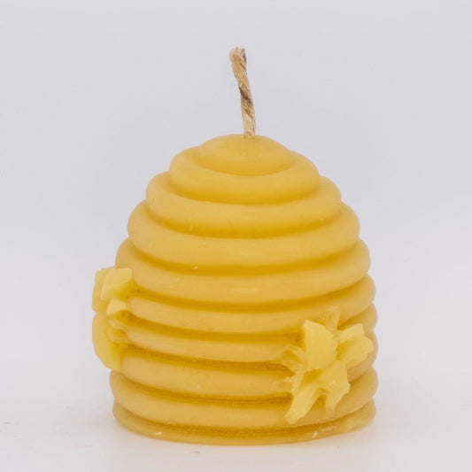 Syrup-free Carniolan Beeswax Candle Skep Beehive - Nutrient Farm